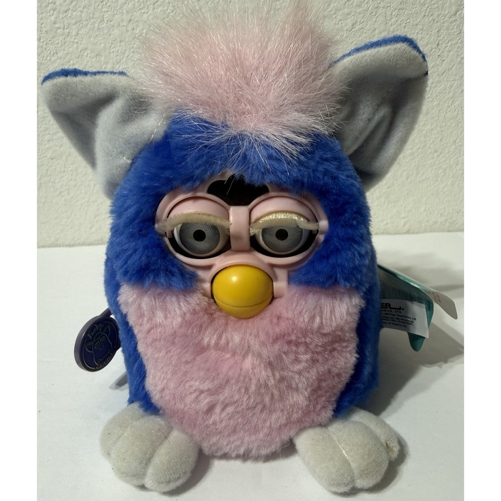 Furby Babies Blue Pink Hair 1999 Tiger Electronics Tested Working 70-940 W/tags